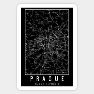 Prague Czech Republic Minimalist Map Magnet